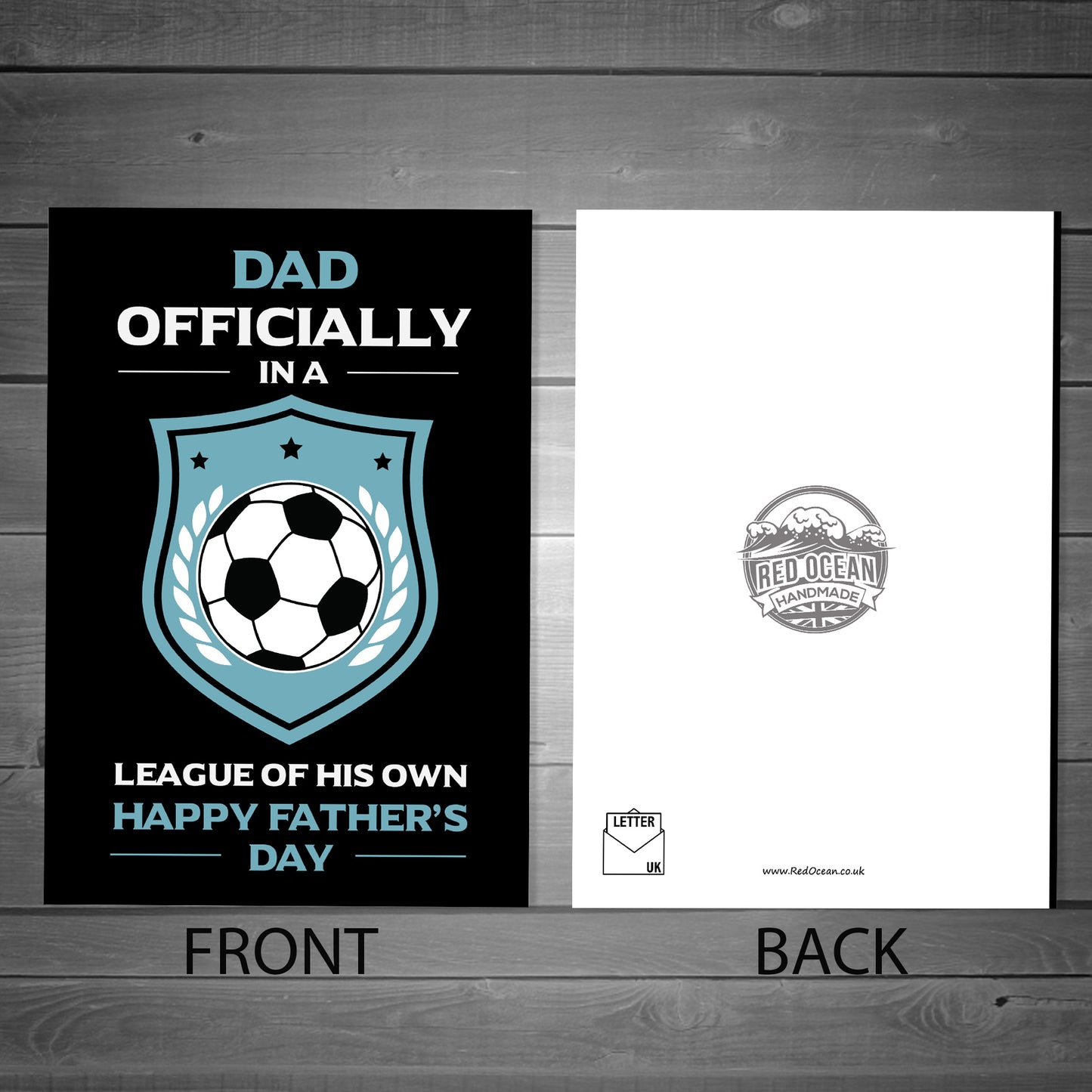 Fathers Day Card Football Themed Funny Dad Card From Daughter