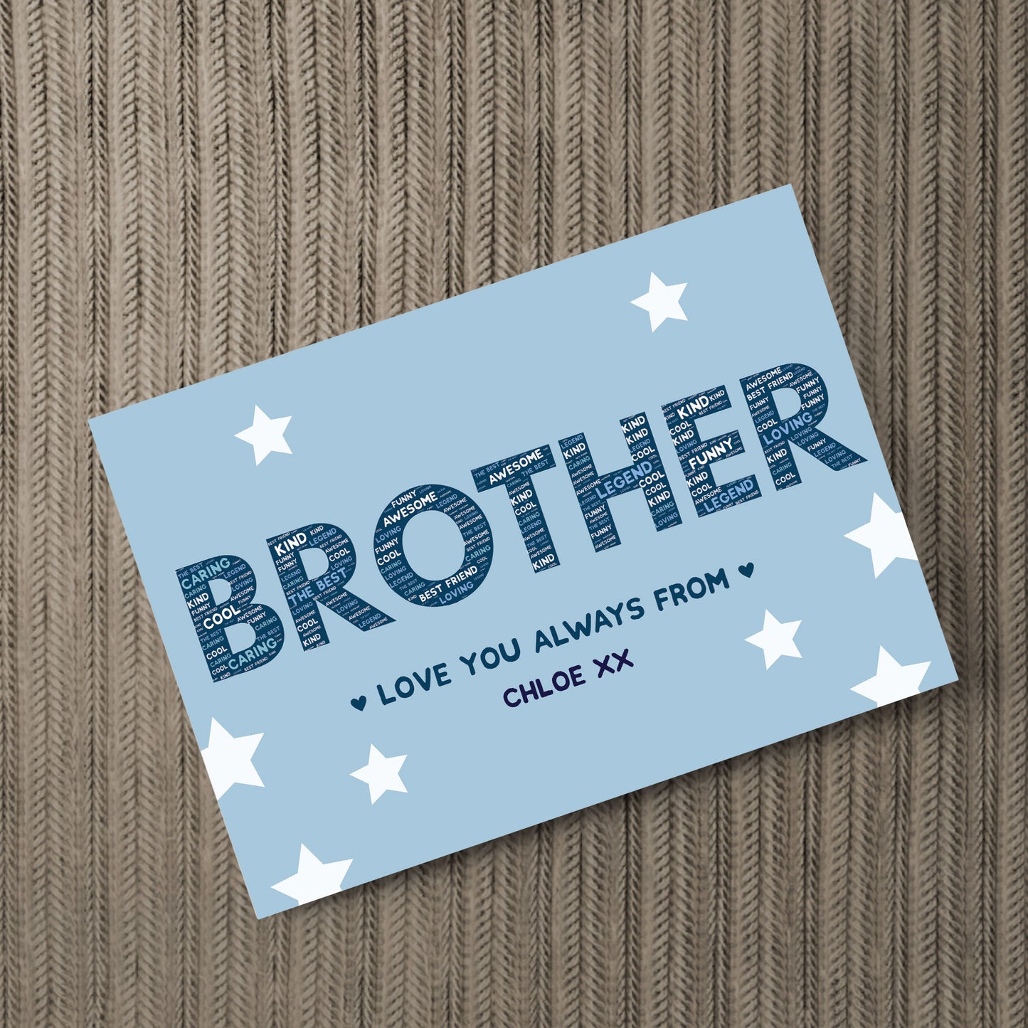 Brother Gift Personalised Print Brother Uncle Birthday Xmas Gift