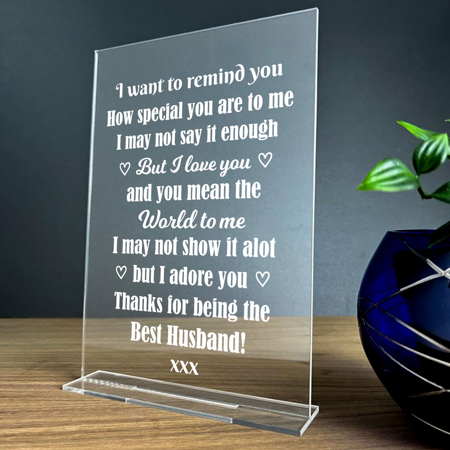 Birthday Presents For Husband Standing Plaque Husband Gifts