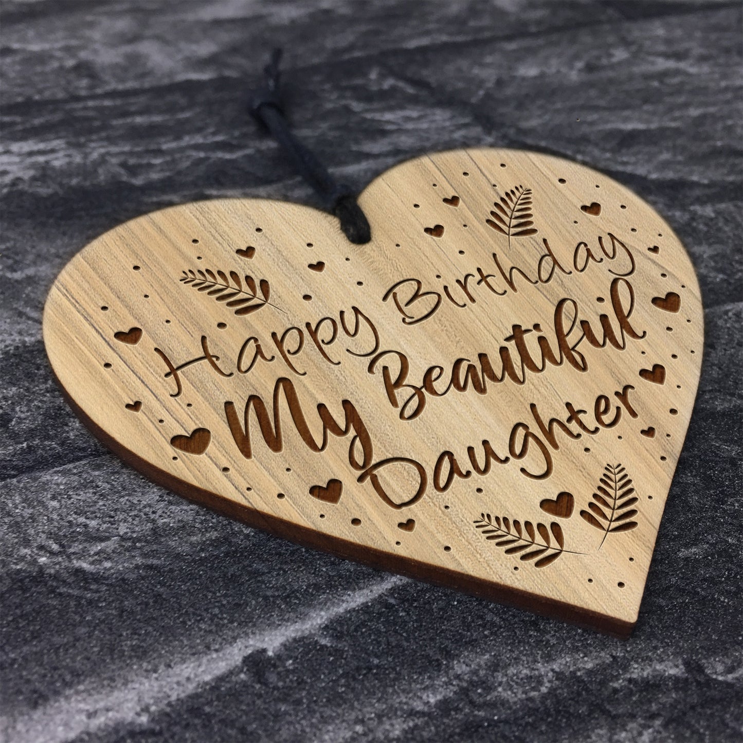 Birthday Gift For Daughter Engraved Heart Birthday Card Daughter
