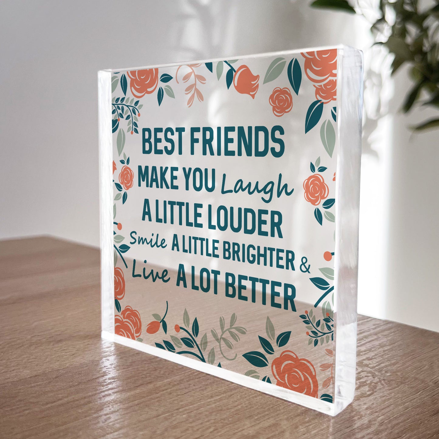 Friend Christmas Gifts Acrylic Plaque Friendship Gifts for Women