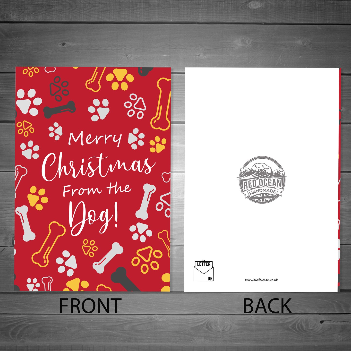 Merry Christmas Card From The Dog Funny Christmas Card For Mum