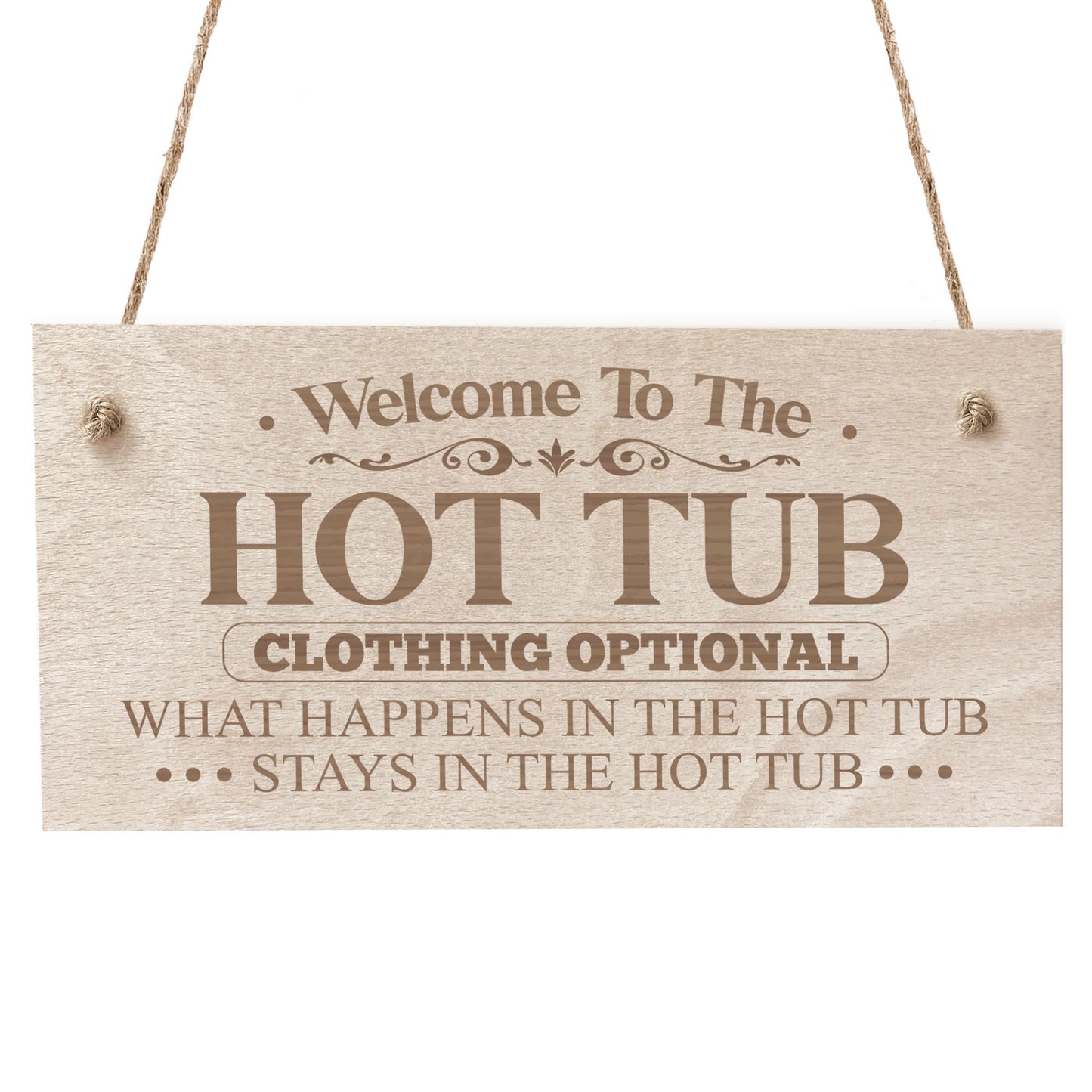 Garden Signs Outside Hot Tub Accessories Wood Hanging Sign
