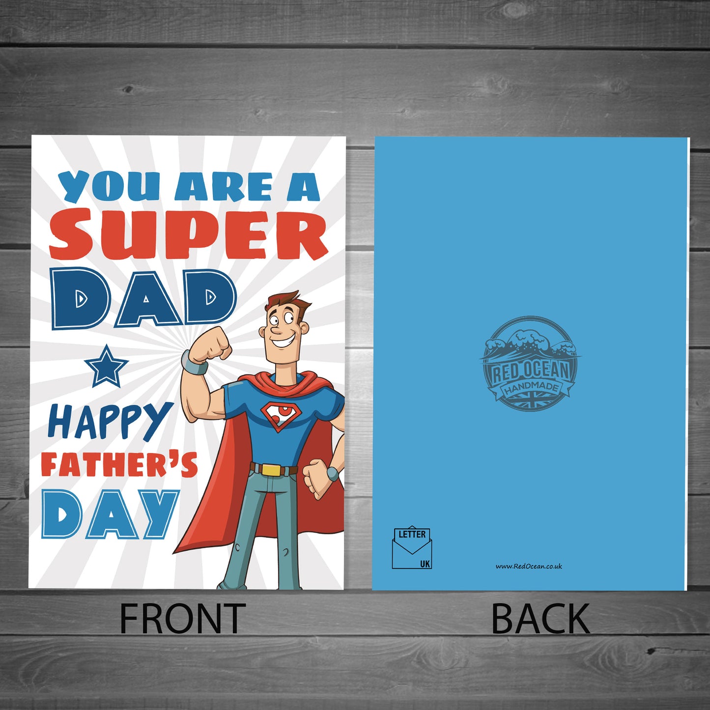 Fathers Day Card From Son Daughter Funny SUPER DAD Card
