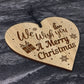 Christmas Gift For Friend Engraved Heart Christmas Tree Bauble