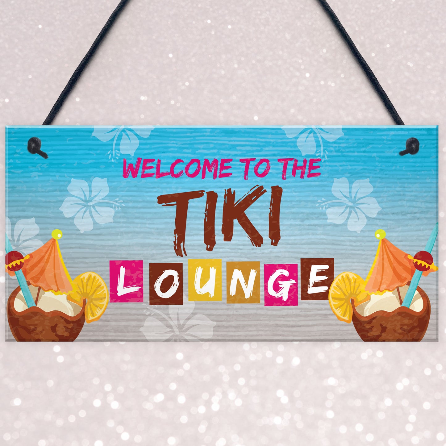 The Tiki Lounge Novelty Home Bar Sign Hanging Garden Bar Decor