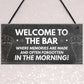 Red Ocean Funny Alcohol Sign Man Cave Sign Home Bar Sign