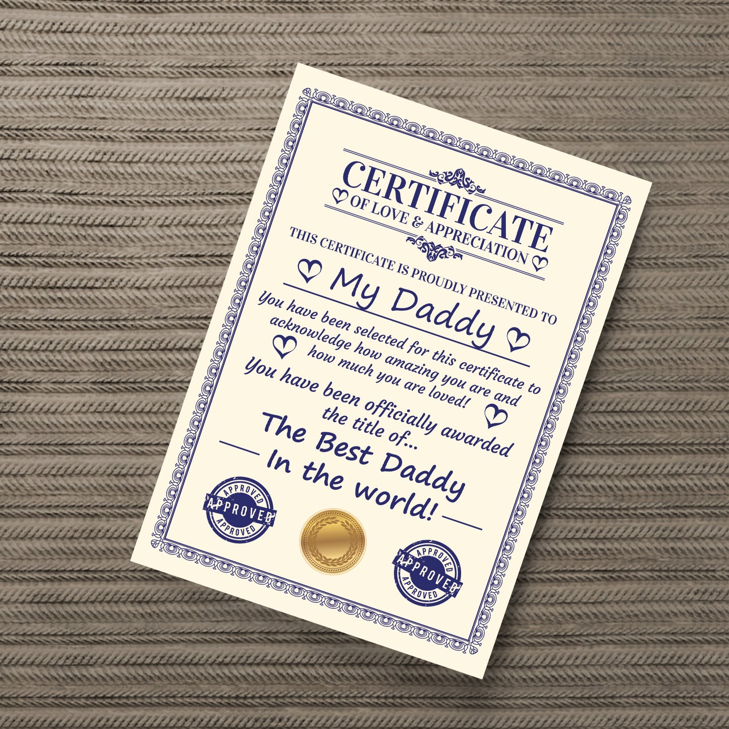 Novelty Gift For Daddy Print Funny Daddy Birthday Gift Thankyou