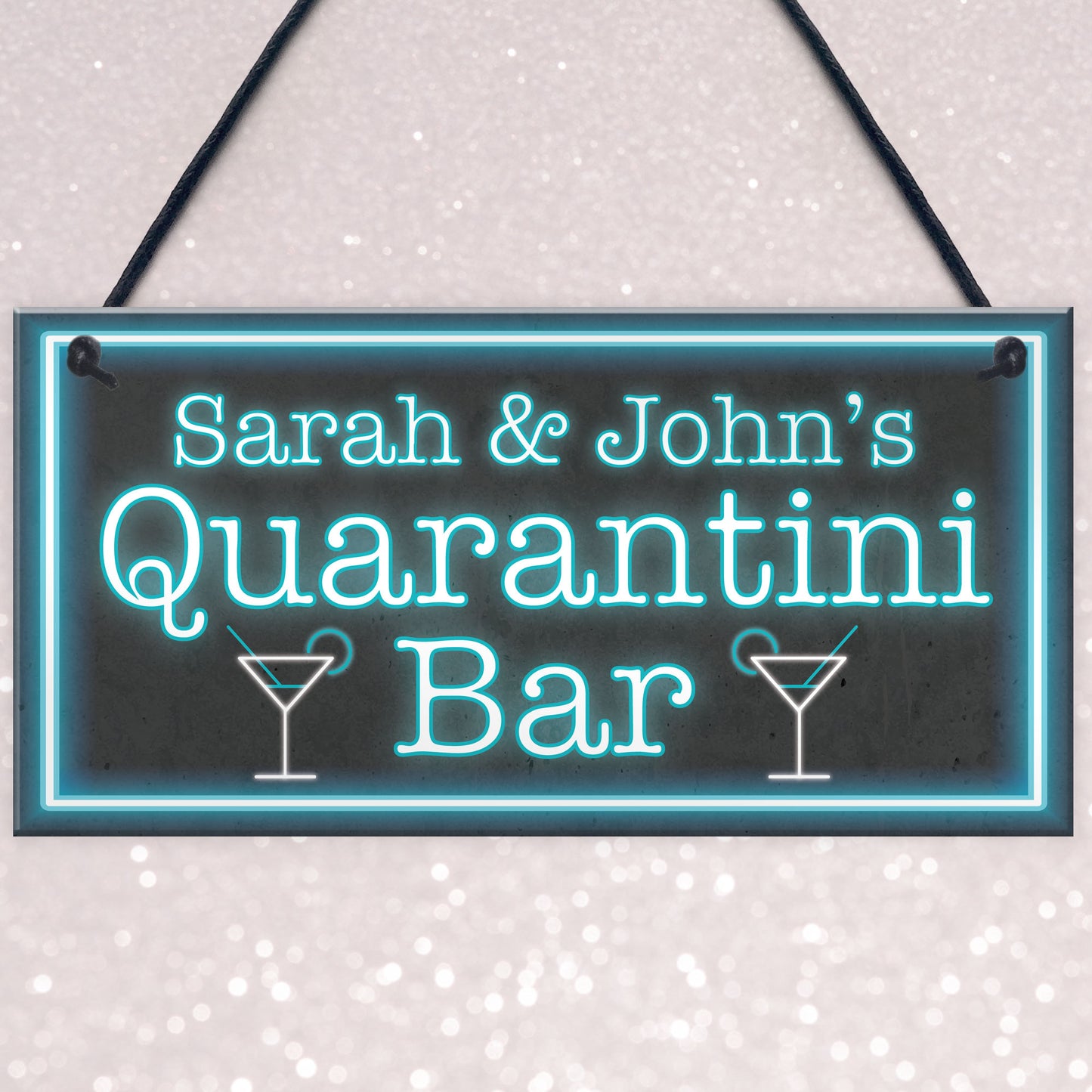 Personalised Quarantini Bar Novelty Home Bar Signs Man Cave Gift