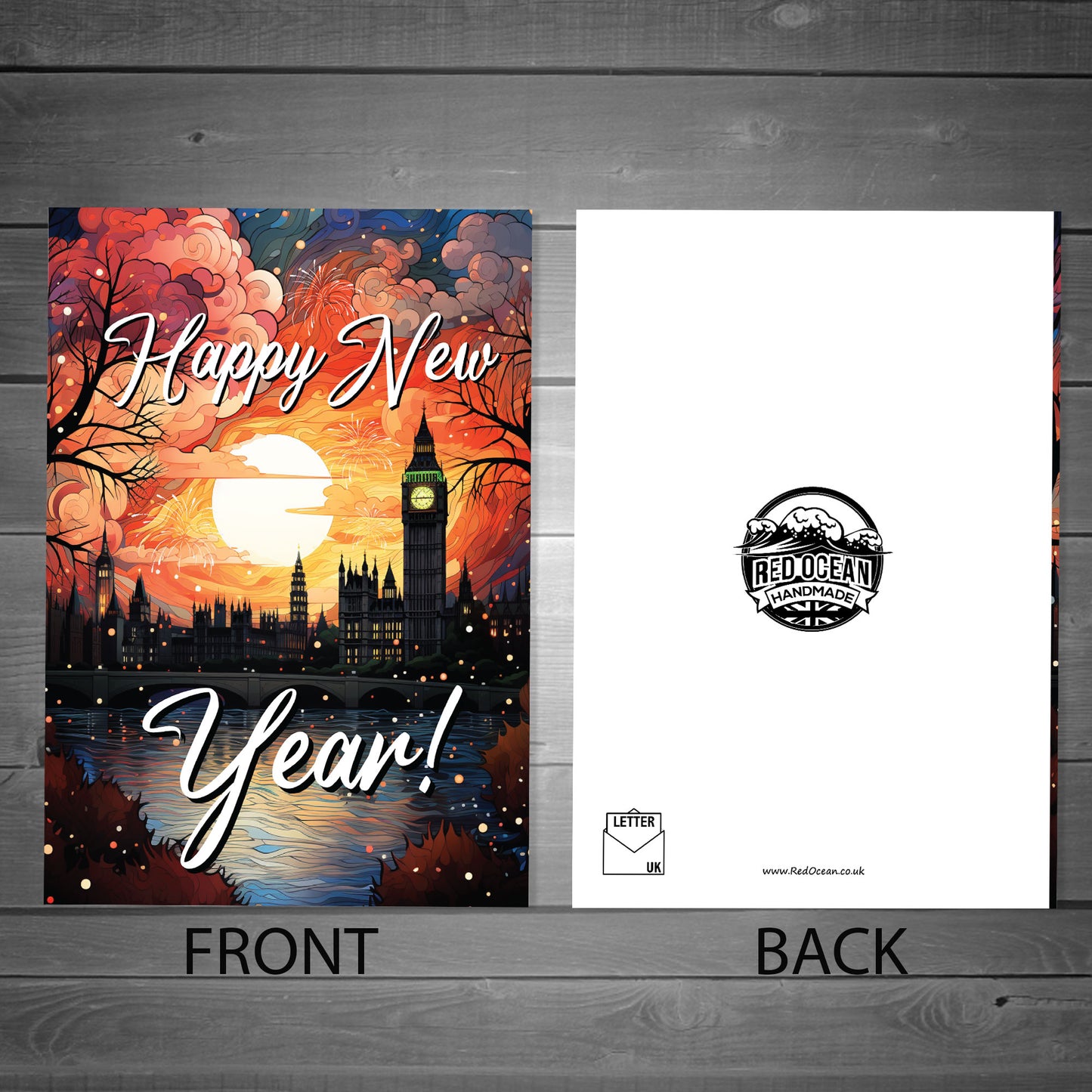 Happy New Year Greetings Card For Family Friends Neighbours