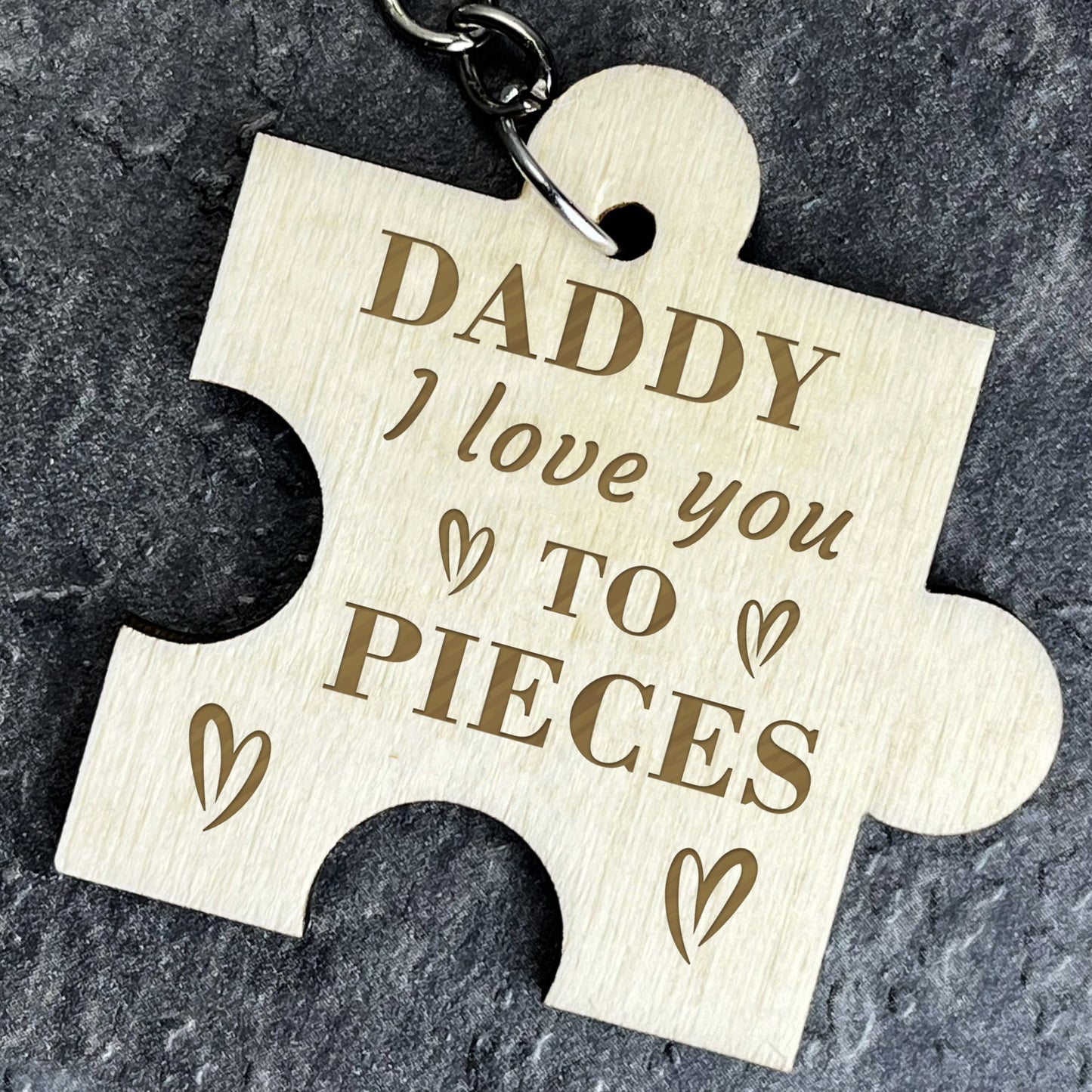 Dad Gift Wooden Keyring Gift For Dad From Daughter Son Christmas