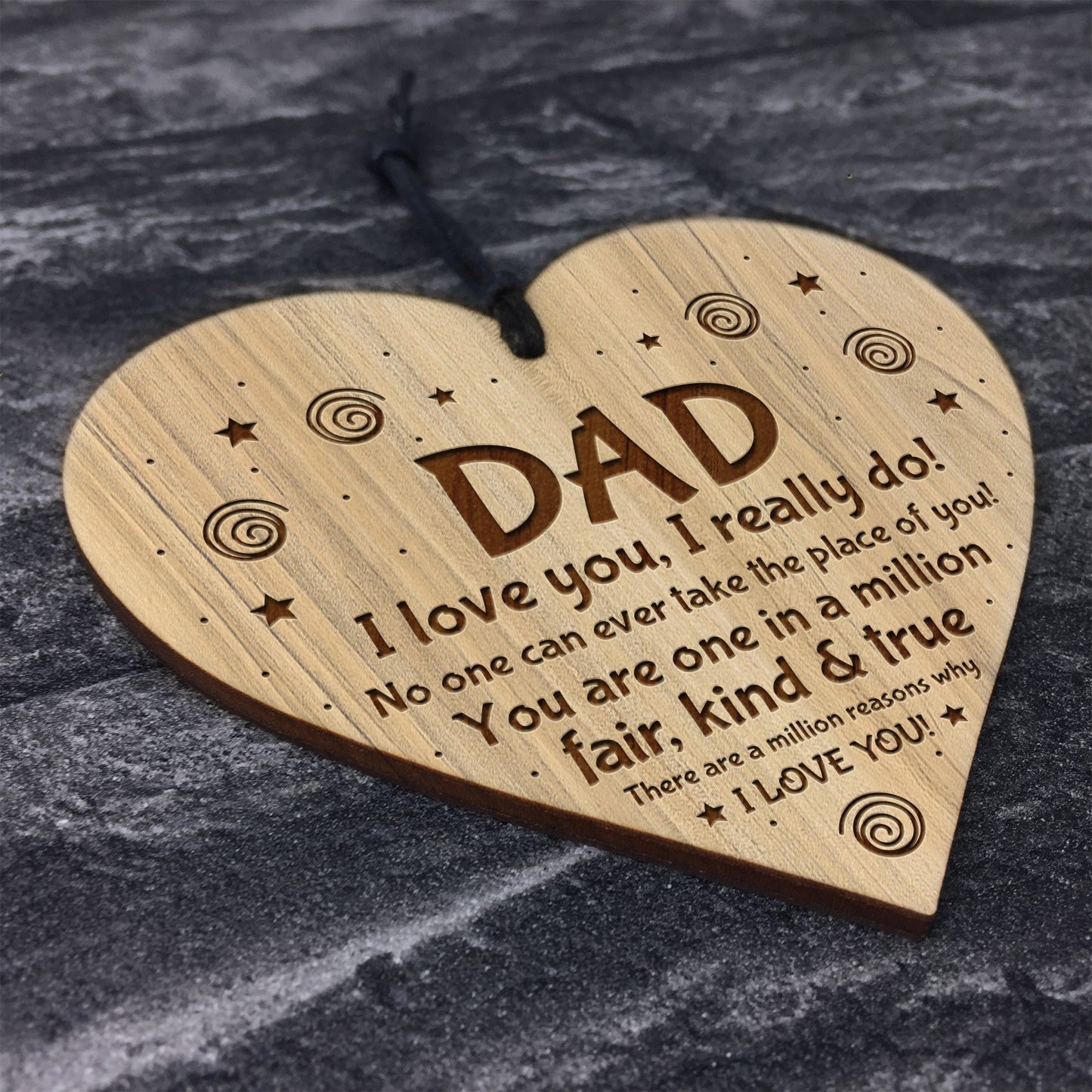 Dad Gift Ideas For Birthday Christmas Engraved Heart LOVE YOU