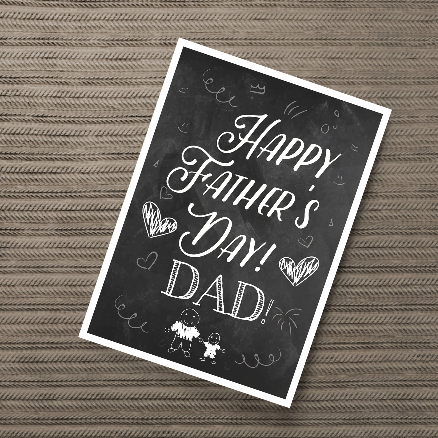 Happy Fathers Day Dad Print Gift From Daughter Son Keepsake