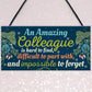 Amazing Colleague Gift Hanging Plaque Friendship Work Thank You