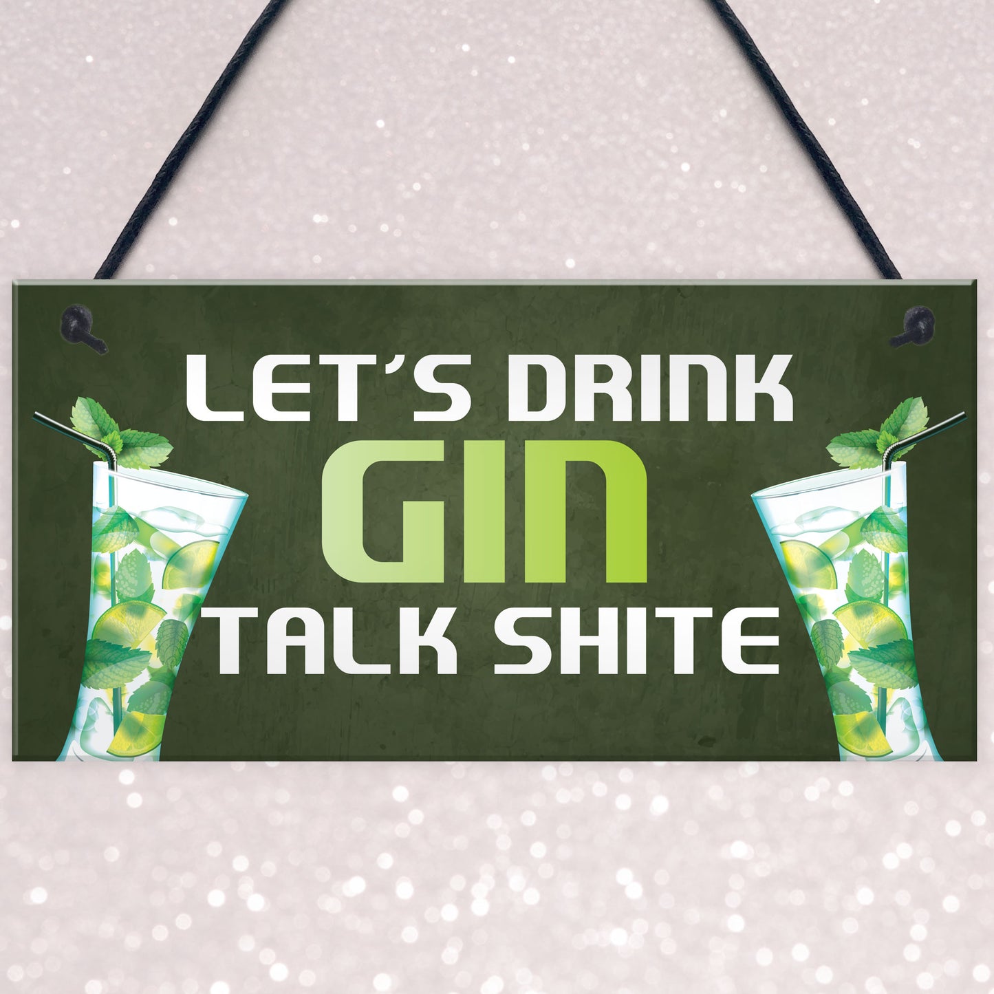 Funny Gin Bar Sign Hanging Home Bar Plaque Gin Gift For Him Her