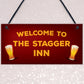 Funny Bar Welcome Sign For Home Bar Man Cave Garden Gifts
