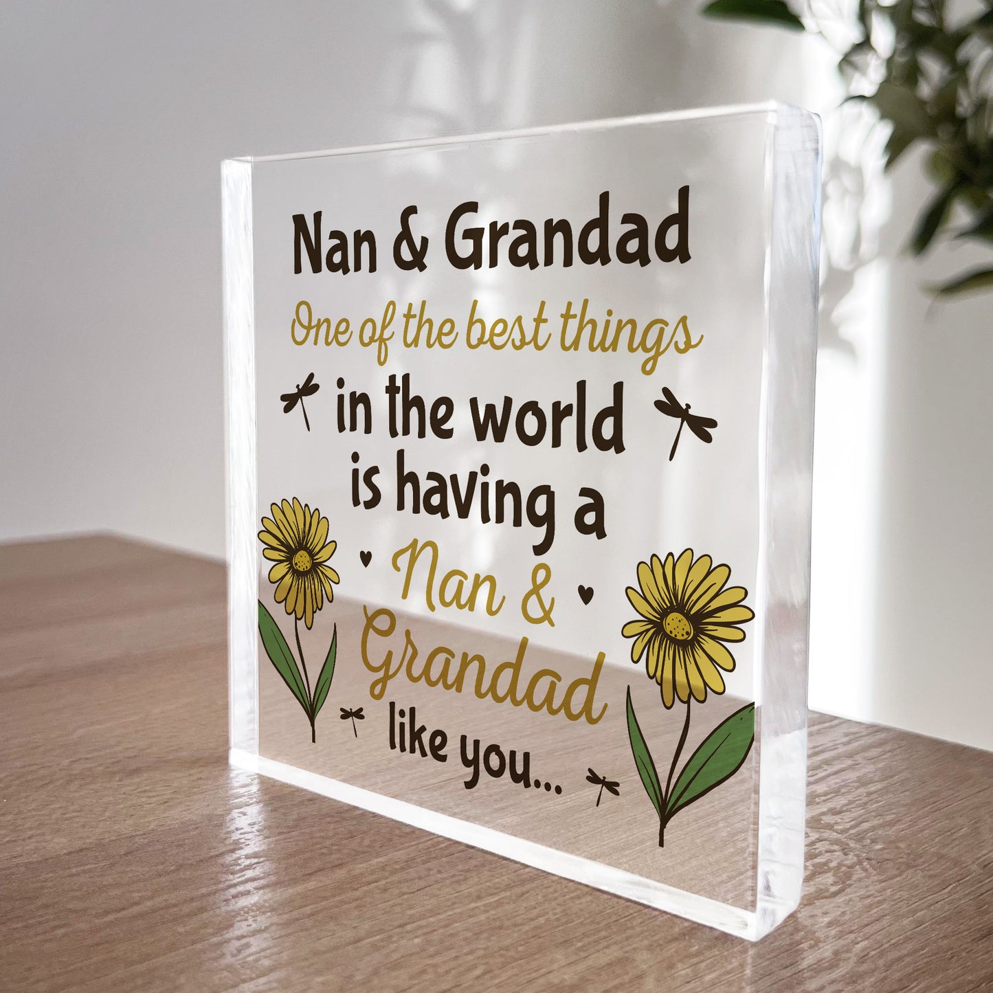 Nan and Grandad Gifts Acrylic Block Thank You Gift For Nan