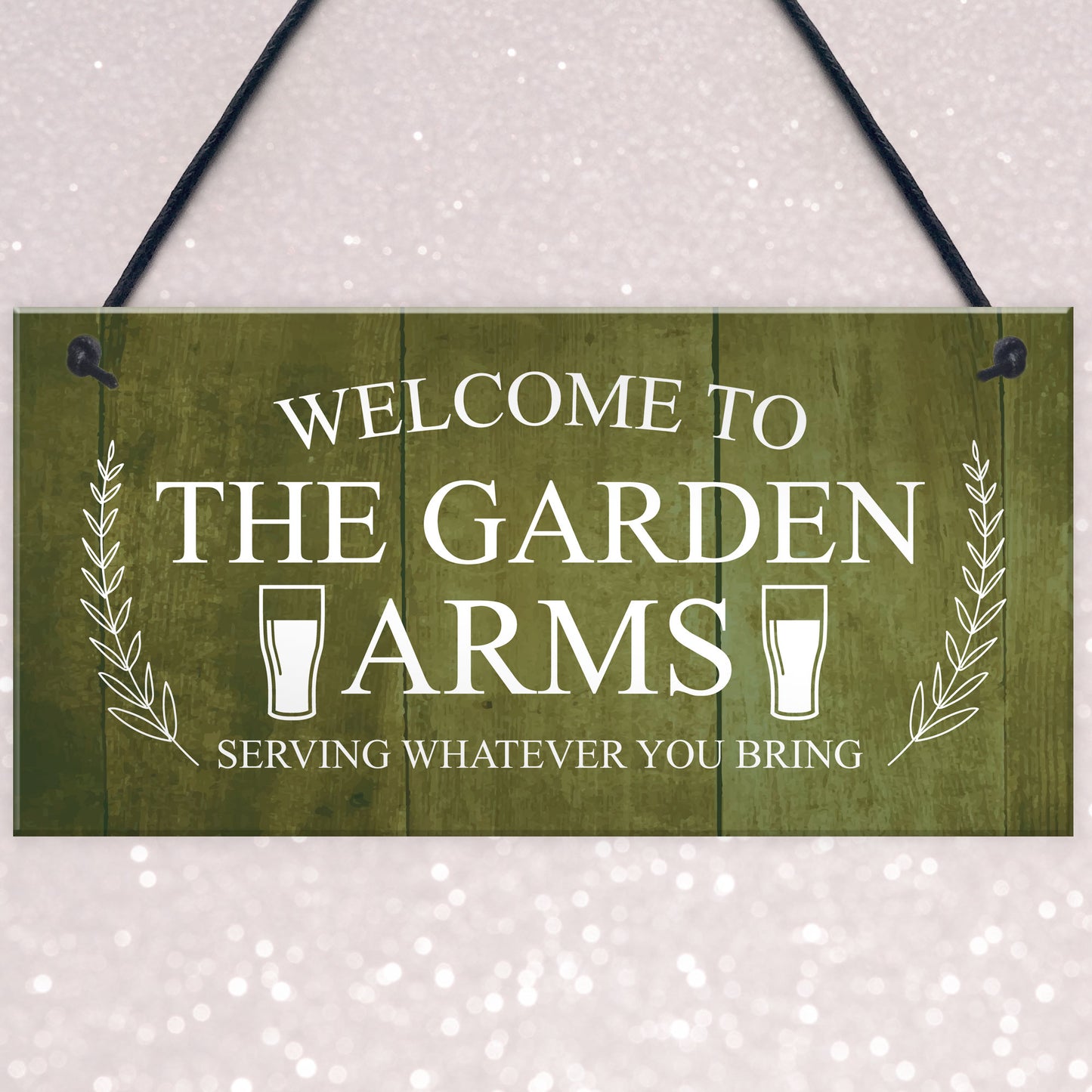 Funny Bar Sign For Garden THE GARDEN ARMS Pub Bar Wall Decor