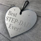 Best Step Dad Gifts Mirror Heart Gift For Dad Novelty Birthday