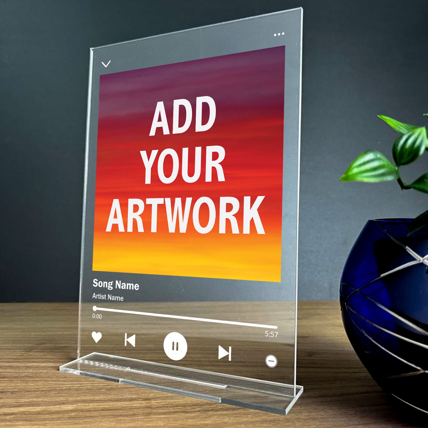 Personalised Song Plaque With Stand Album Cover Music Gift