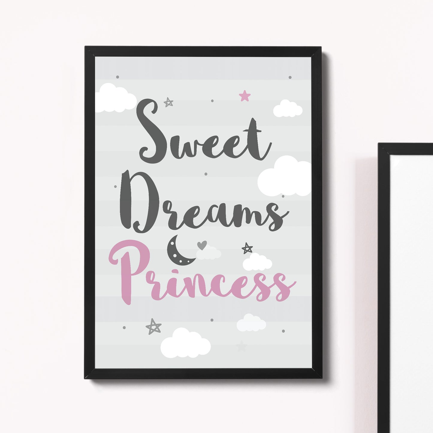 Princess Quote Prints Fairy Tale Posters Girl Nursery Wall Art