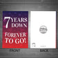 7 Years Down Forever To Go 7th Anniversary Card For Him Her