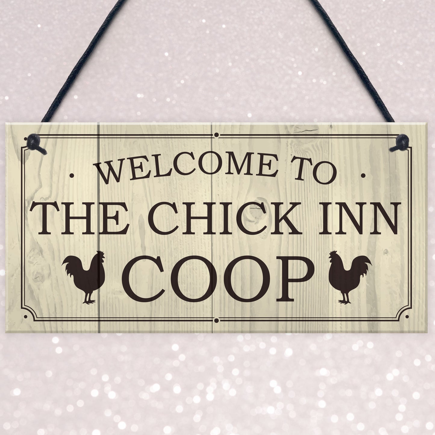 Welcome Chicken Coop Sign Outdoor Garden Shed Plaque