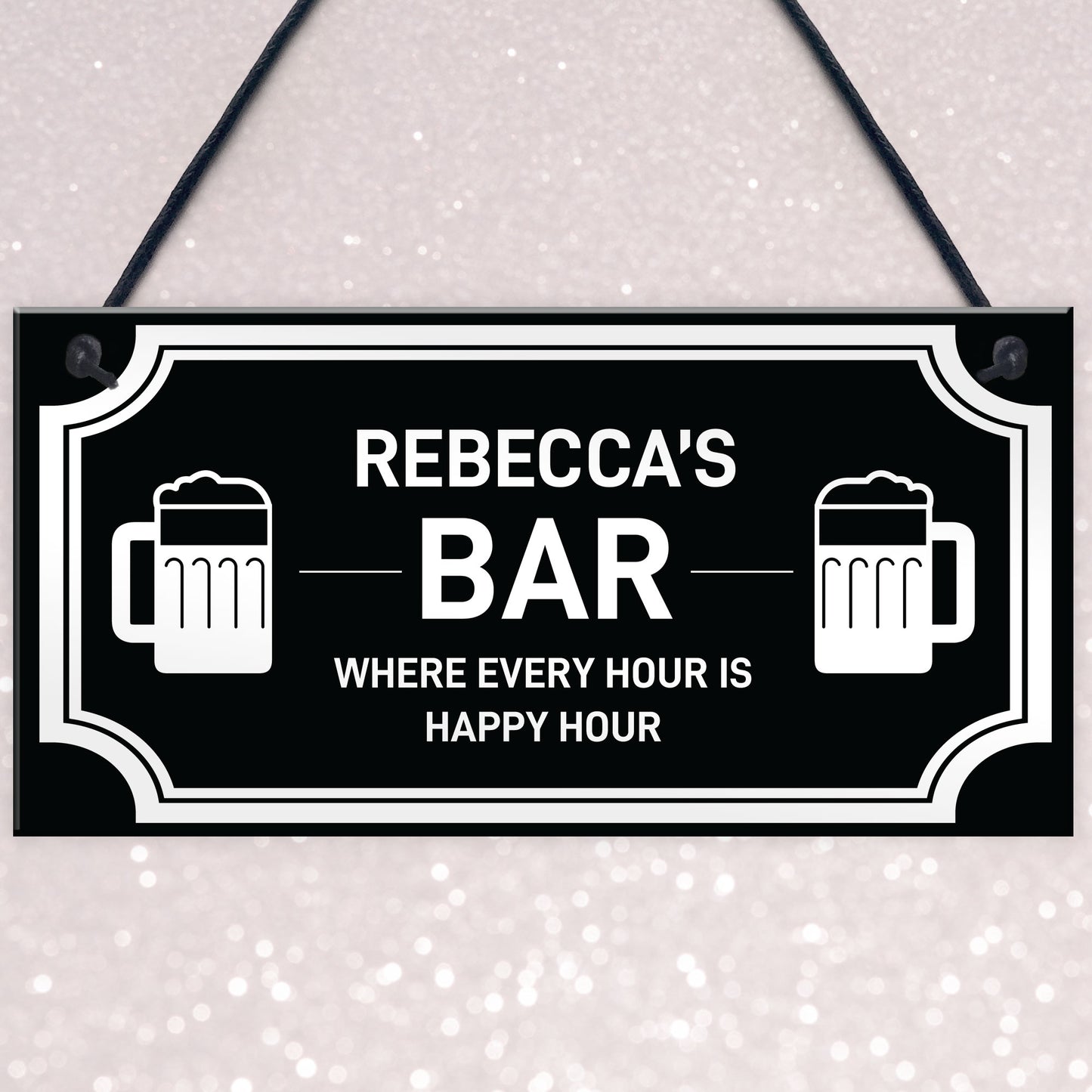 Personalised Bar Sign For Home Bar Man Cave Pub Shabby Chic