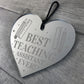 BEST TEACHING ASSISTANT EVER Gift Engraved Heart Thank You Gift