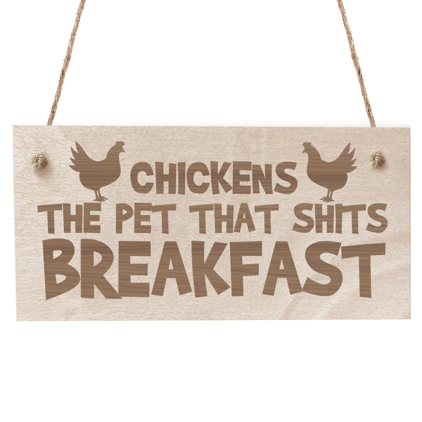 Funny Chicken Signs For Coop Engraved Garden Sign Hanging