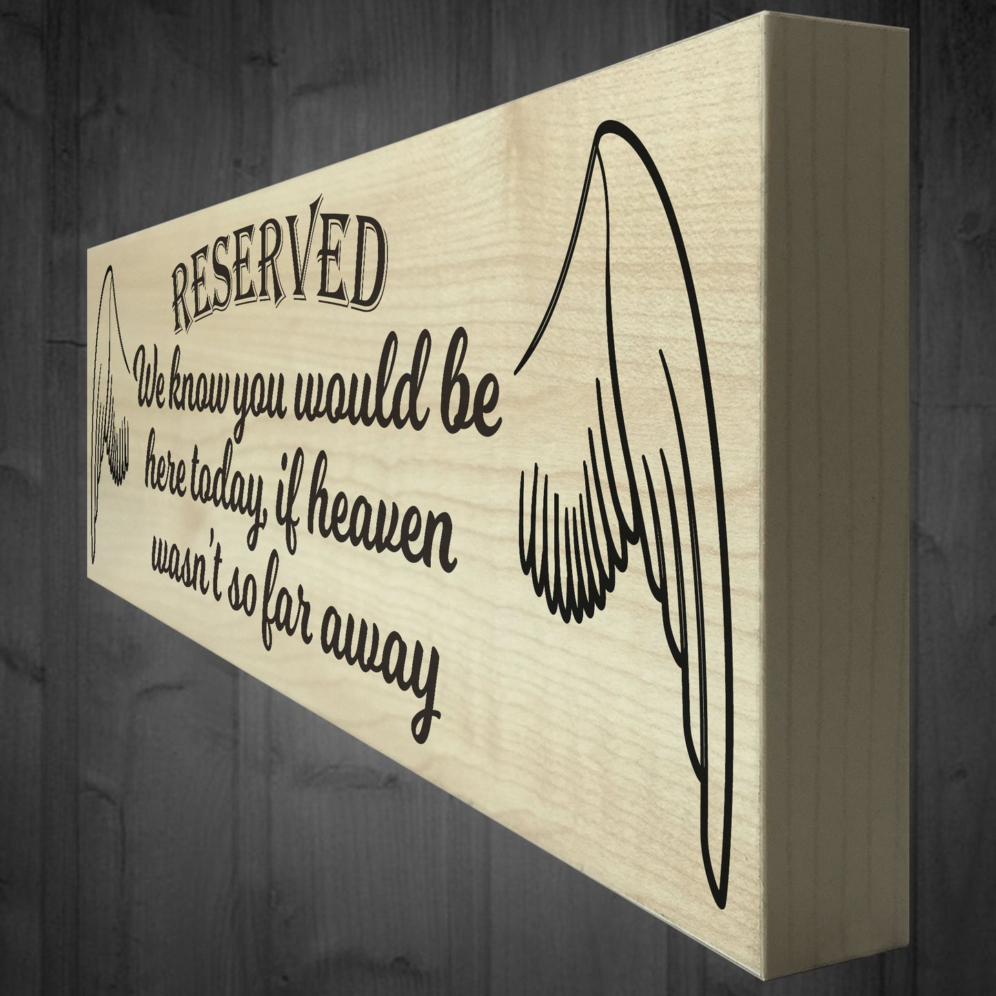 Reserved Heaven Far Away Freestanding Memorial Plaque