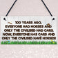 Civilised Horses Funny Barn Stable Door Pony Gift Haging Plaque