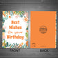 Best Wishes Birthday Card Cute Floral Happy Birthday Cards
