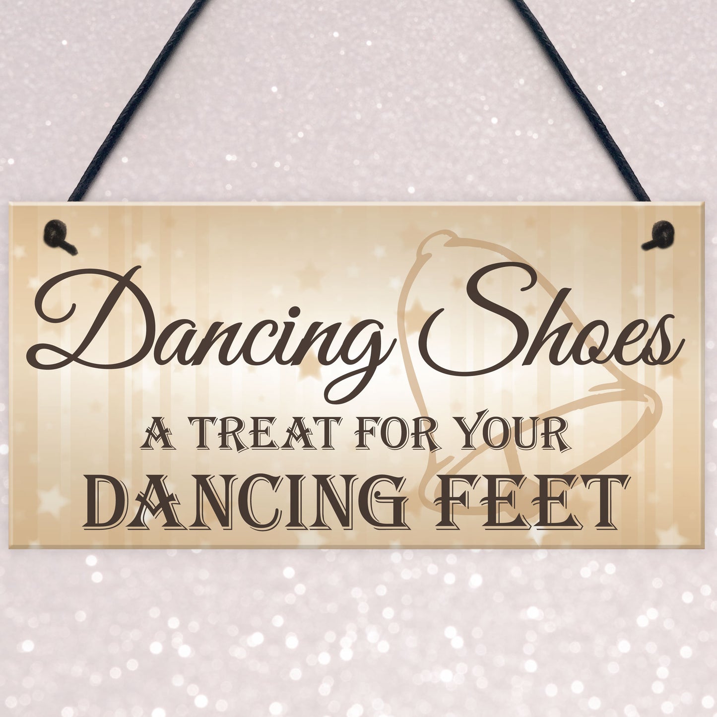Dancing Shoes Treat Feet Hanging Wedding Plaque Fun Gift Sign