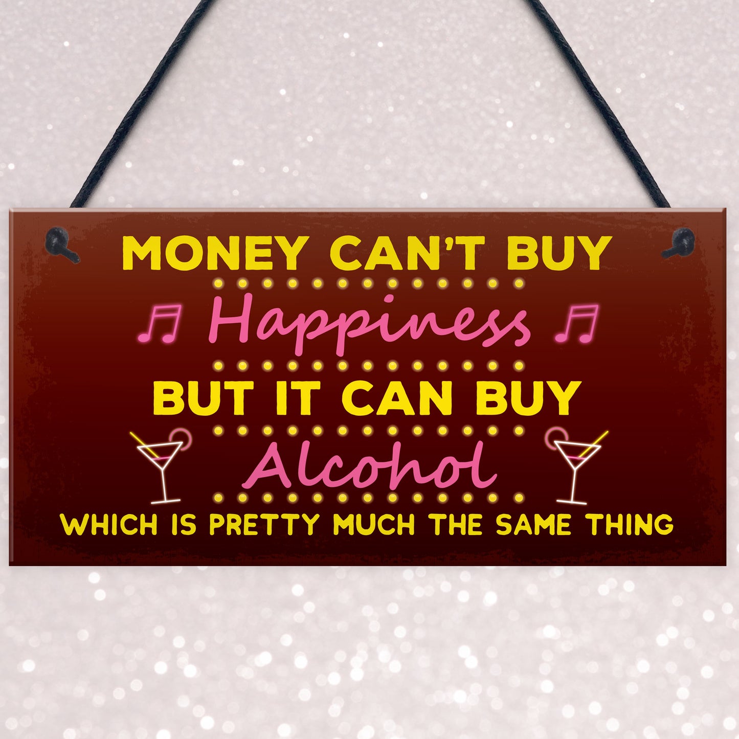 Funny Neon Effect Bar Sign Hanging Pub Sign Garden Plaque