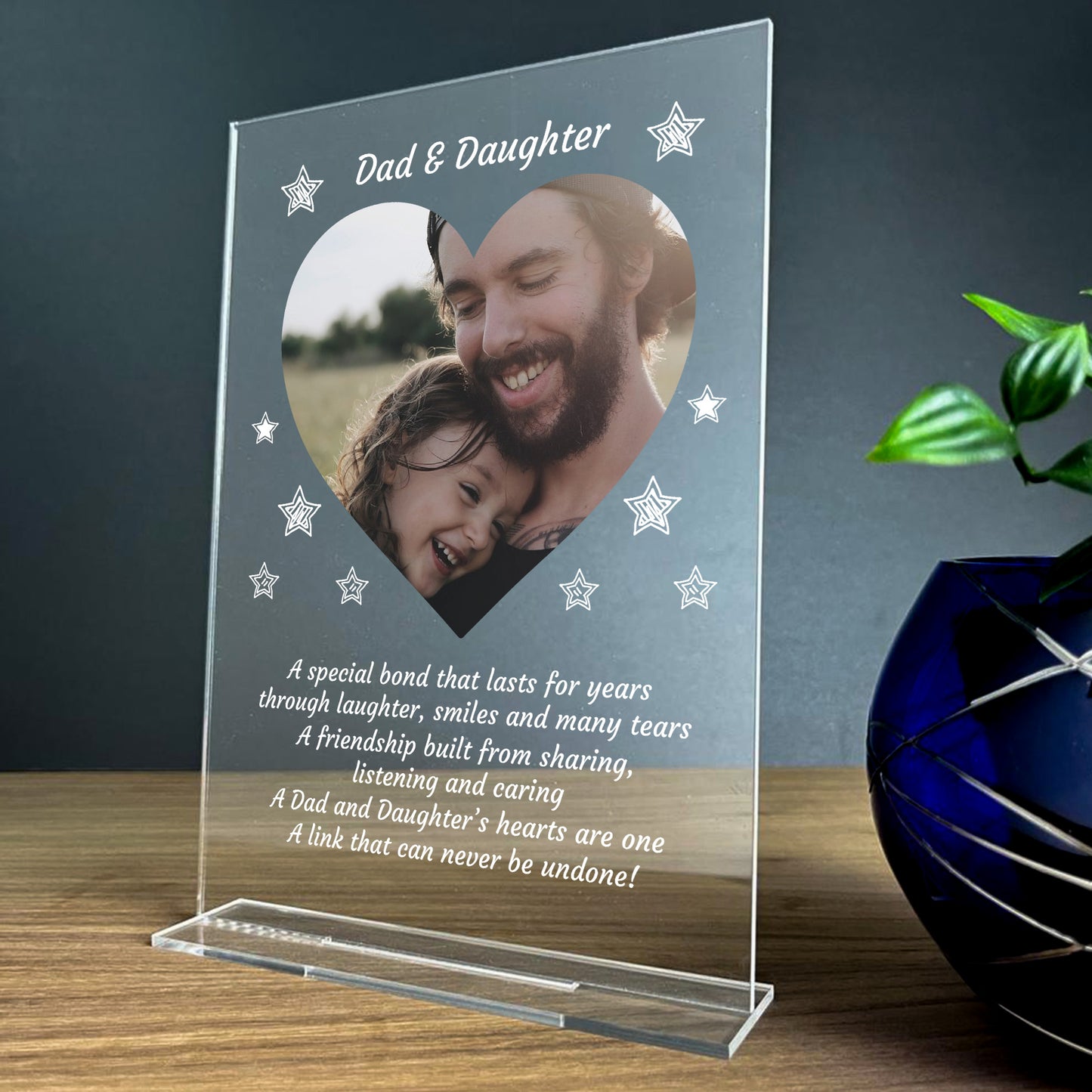Dad Gifts From Daughter Standing Photo Plaque Fathers Day Gift