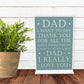 Dad Gifts Standing Plaque Birthday Fathers Day Gift For Dad