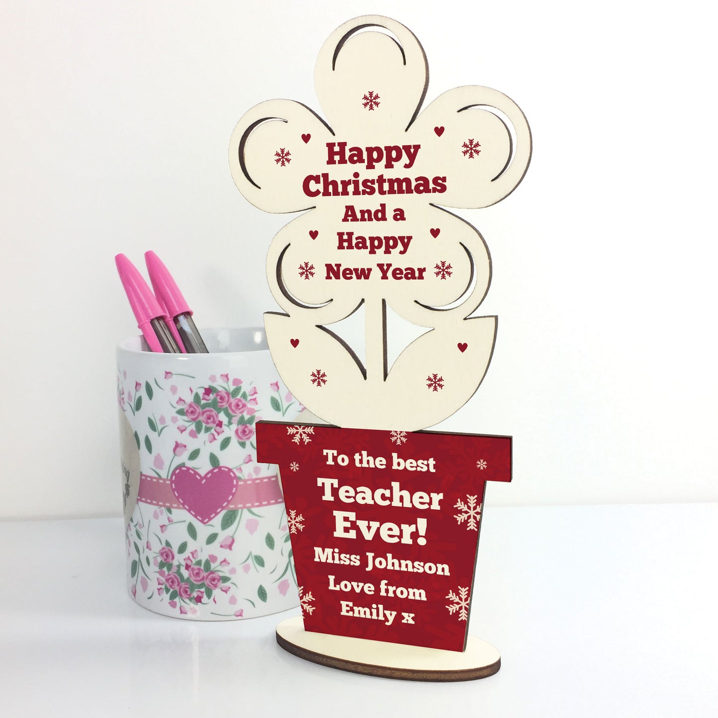 Happy Christmas Teacher Gift Flower Gift For Teacher Assistant