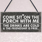Sit On The Porch Shabby Chic Wall Signs Garden Shed Plaques