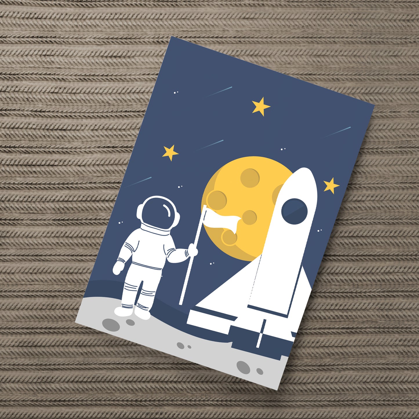 Cute Boys Bedroom Wall Art Space Room Decoration Nursery Decor
