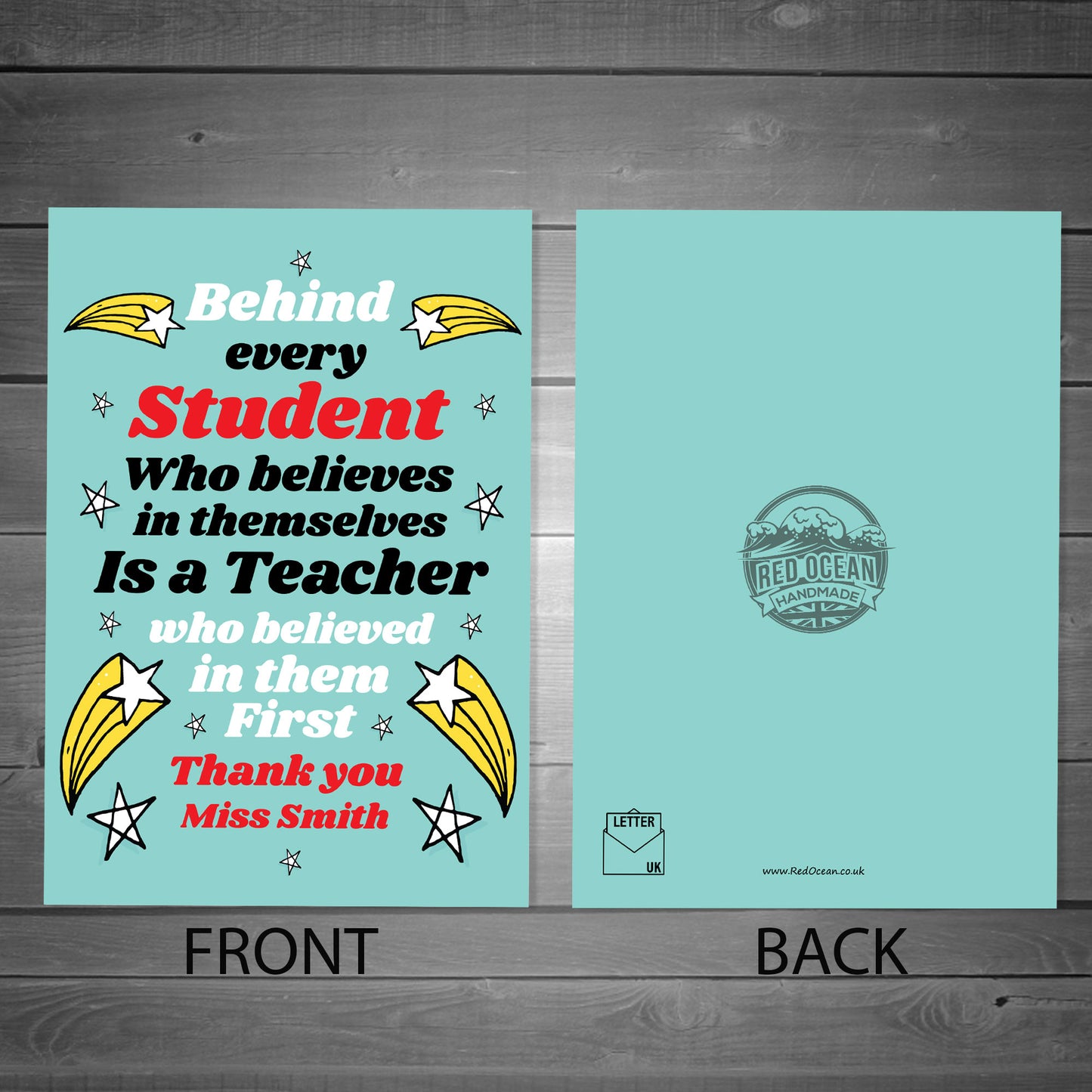 Thank You Teacher Cards Personalised Teacher Cards From Children