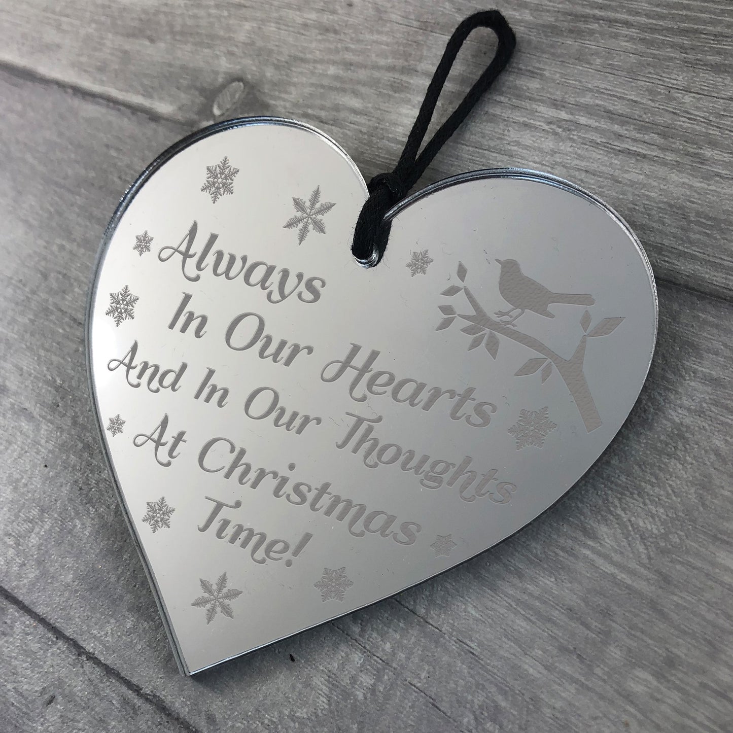 Always In Our Hearts ENGRAVED Memorial Gift Mum Dad Nan