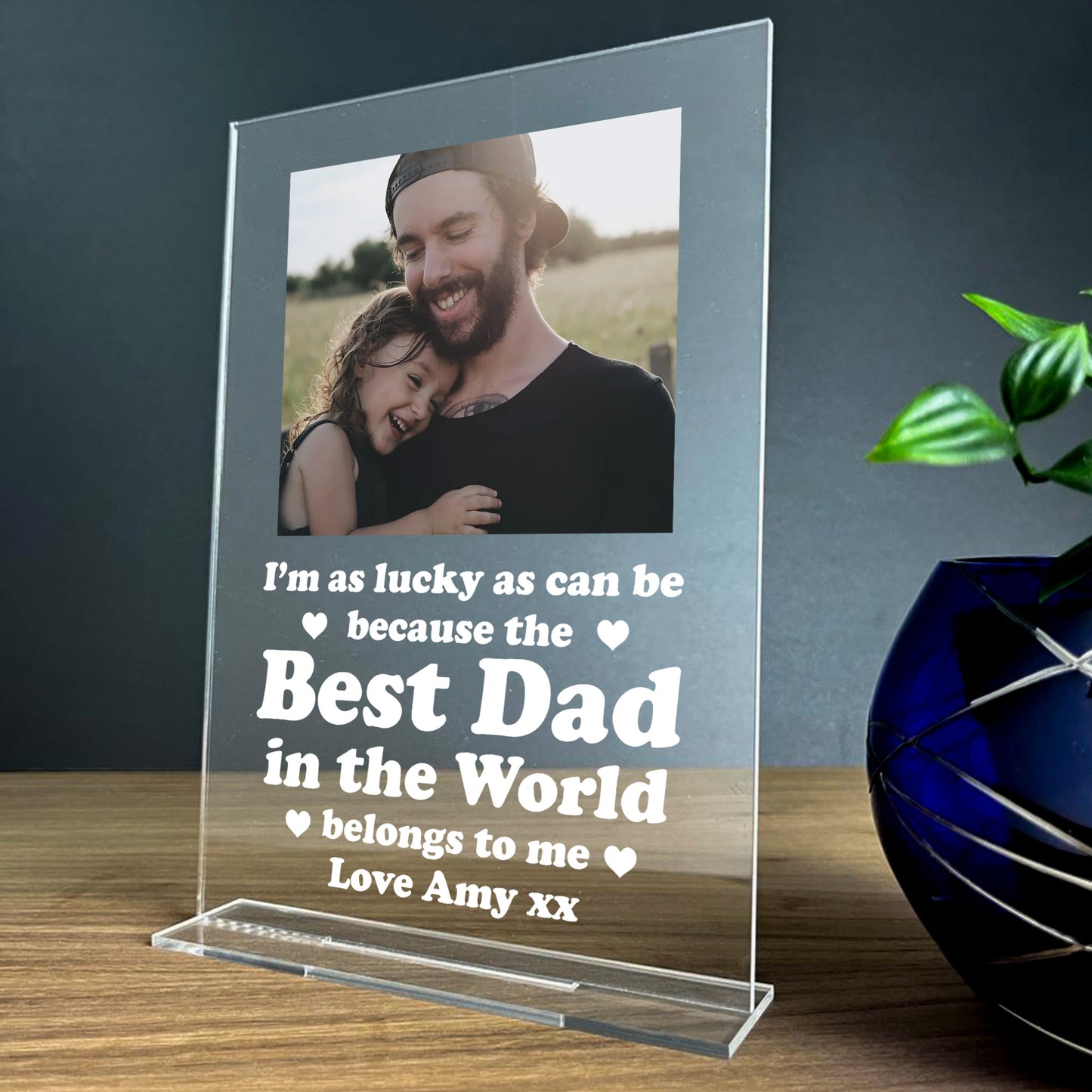 Personalised Best Dad Gifts Custom Photo Plaque Gifts For Father