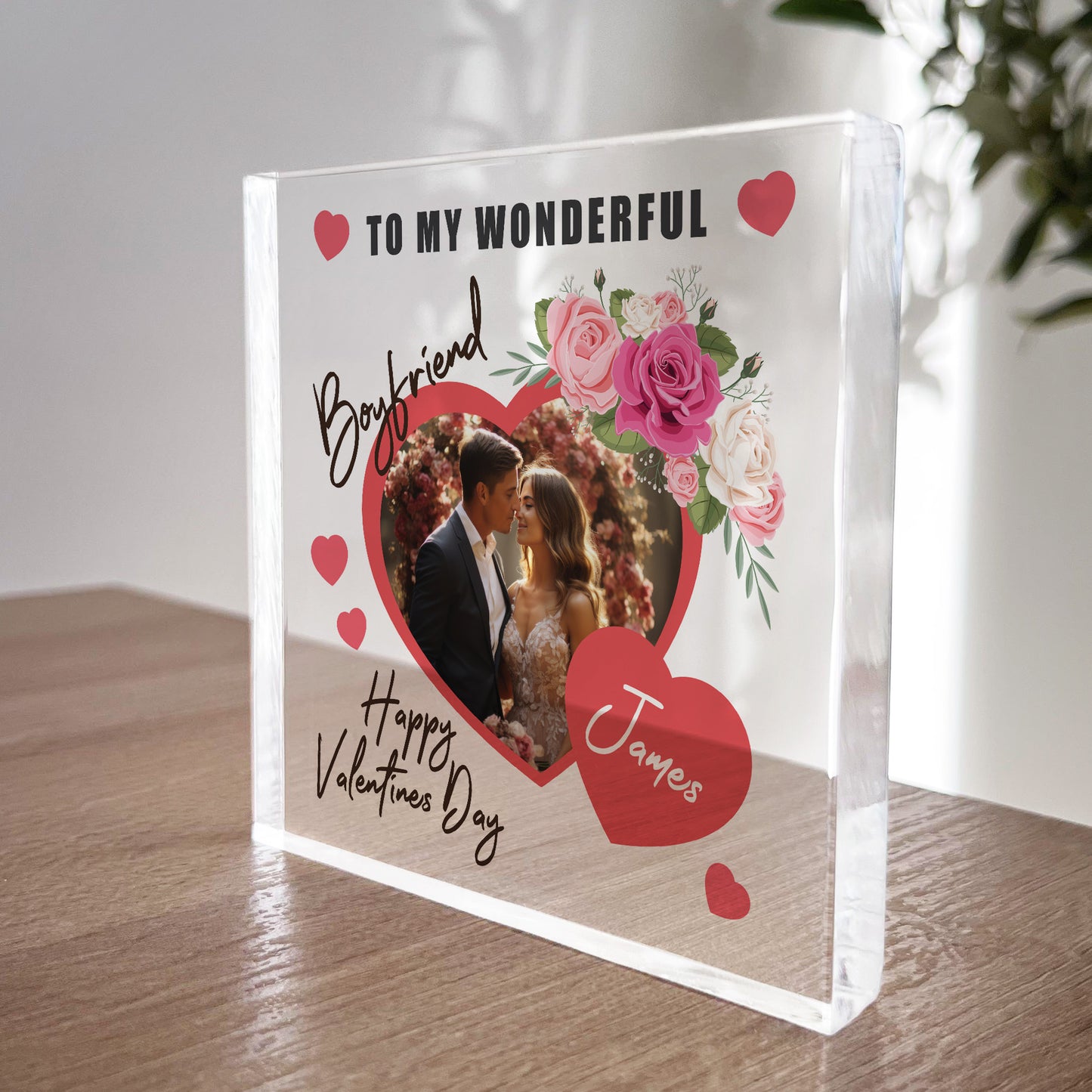Gift For Valentines Day For Boyfriend Photo Plaque Gift For Him
