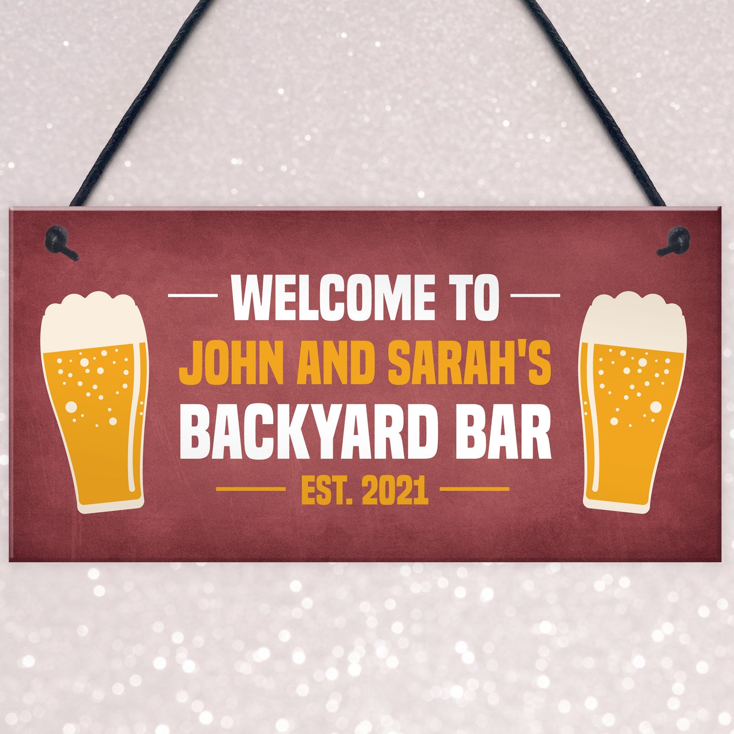 Personalised Backyard Bar Sign Novelty Home Bar Signs Plaques