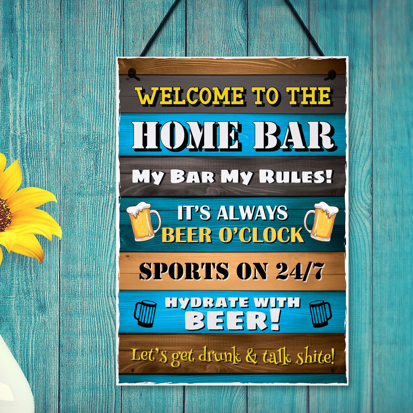 Welcome Plaque Bar Accessories For Home Pub or Outdoor Garden