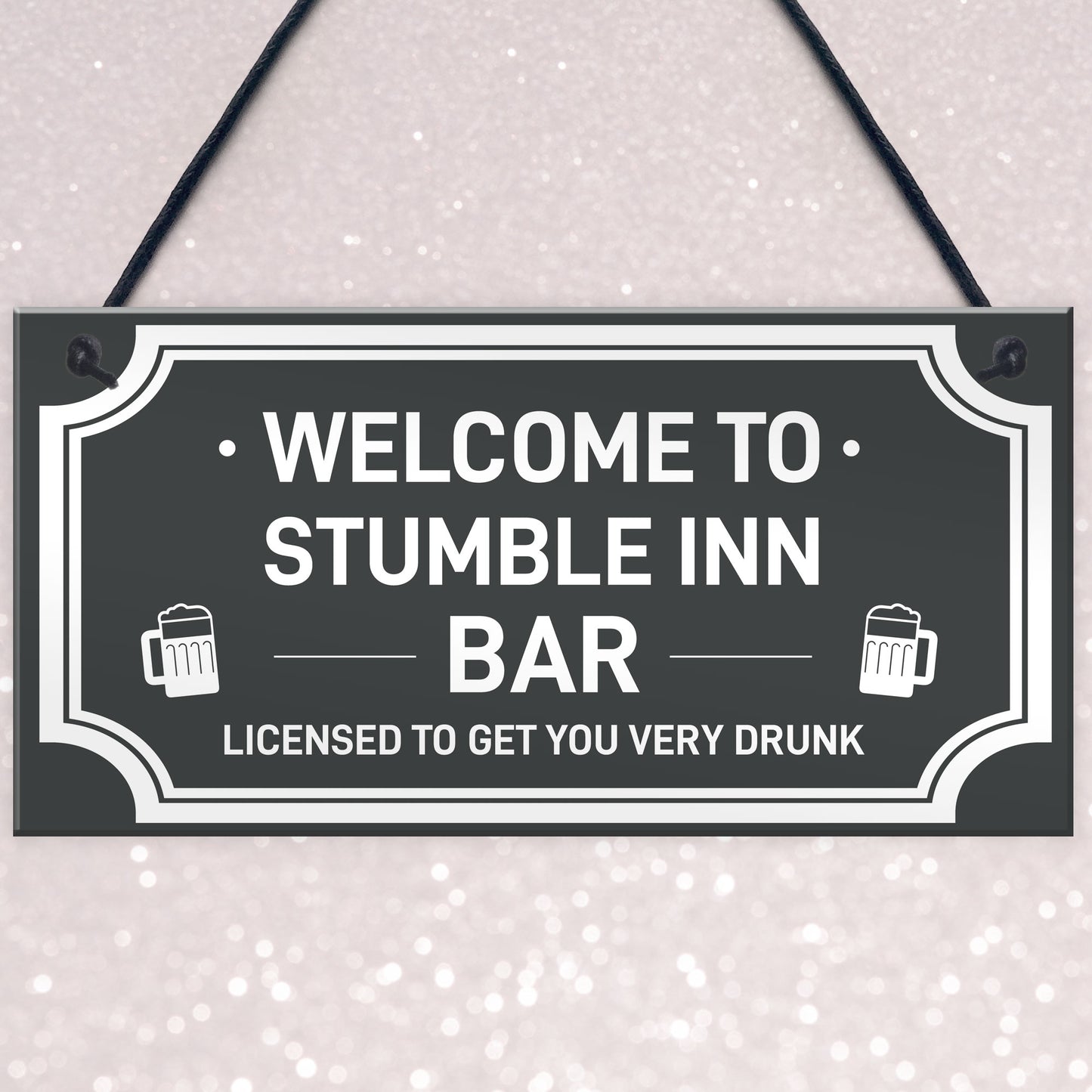 Funny Personalised Home Bar Sign For Bar Pub Man Cave License