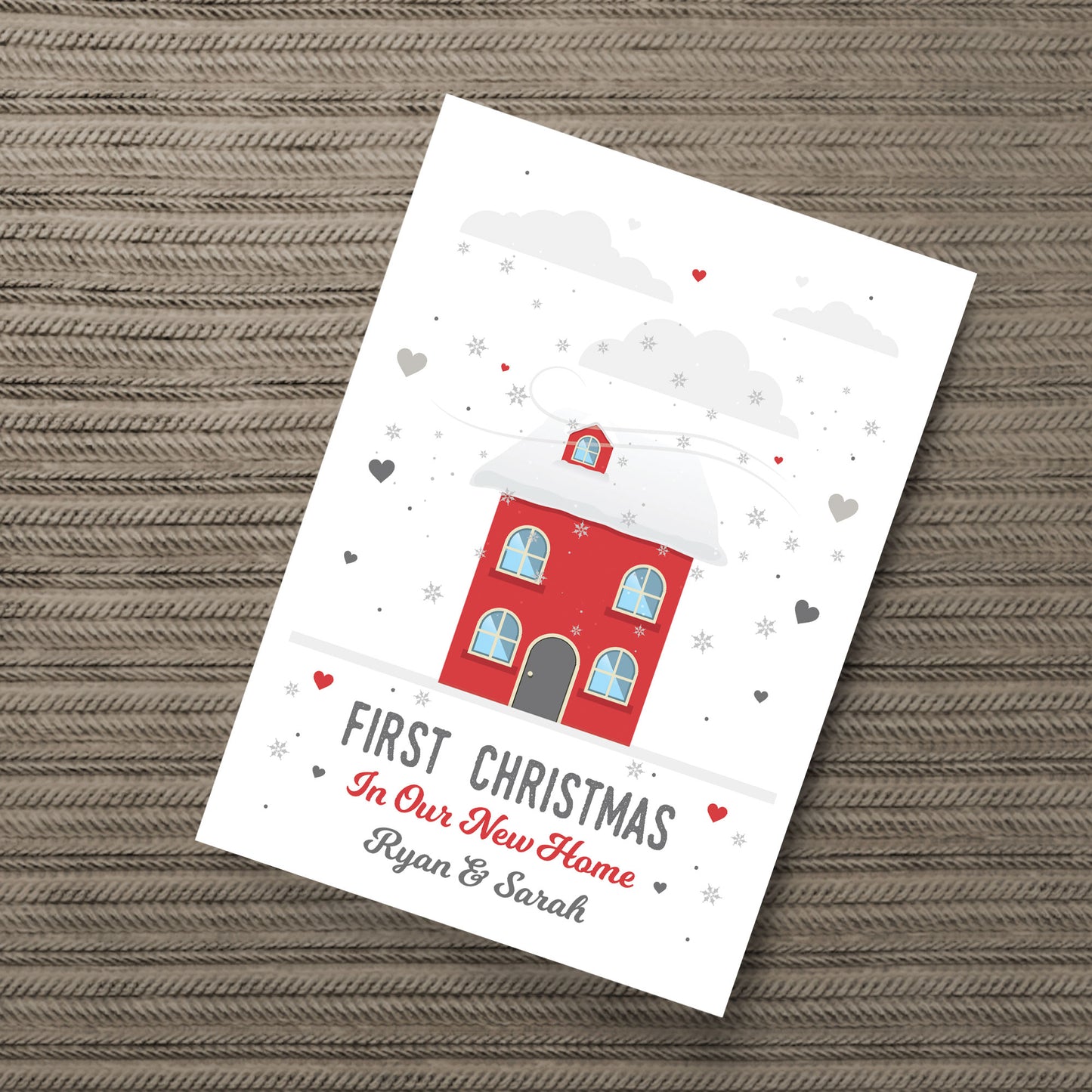 Personalised First 1st Christmas In Our New Home Print Decor
