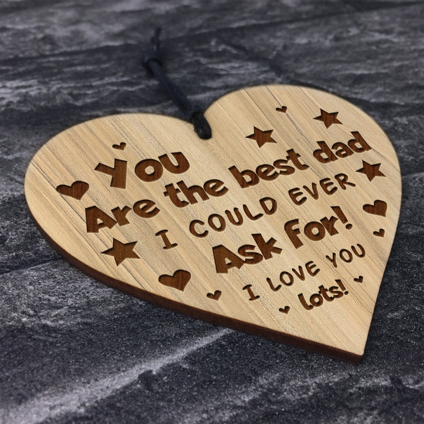 Dad Gifts BEST DAD Plaque Engraved Heart Dad Birthday Christmas