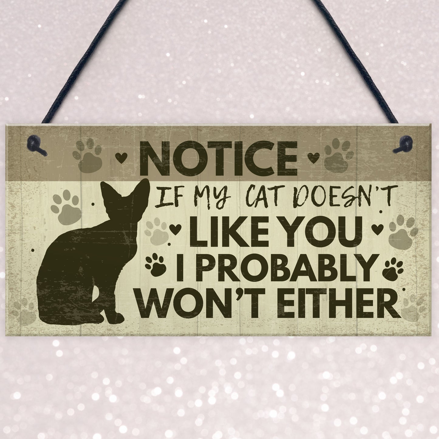 FUNNY Cat Sign For Home Hanging Plaque Funny Pet Sign For Cat